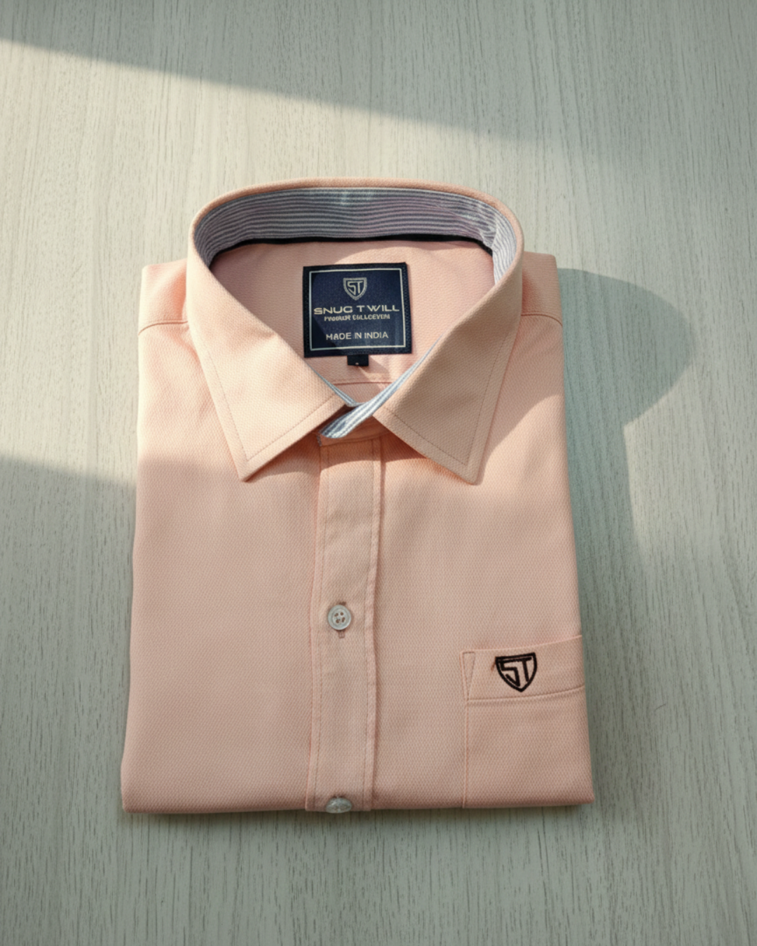 Men’s Heavyweight Peach Cotton Casual Shirt Premium 210 GSM Fabric