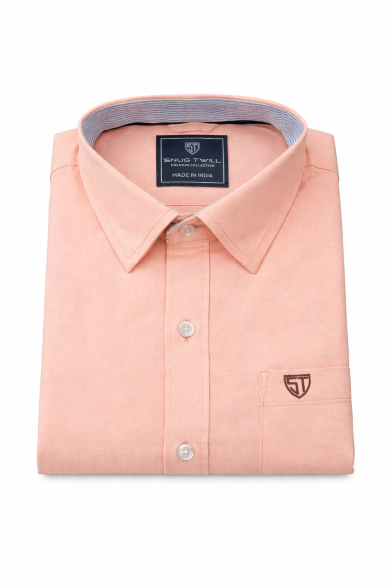 Men’s Heavyweight Peach Cotton Casual Shirt Premium 210 GSM Fabric