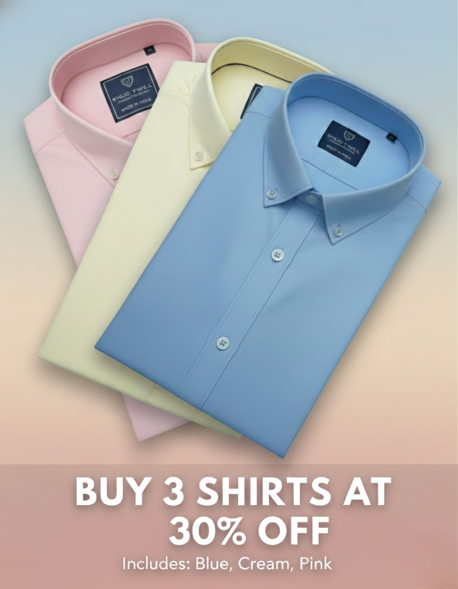 Super saver combo pack of 3 | Plain formal shirts