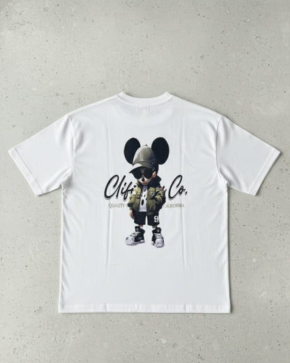 Premium Heavyweight Cotton White Oversized T-Shirt 210 GSM Urban Mouse Streetwear Graphic Tee