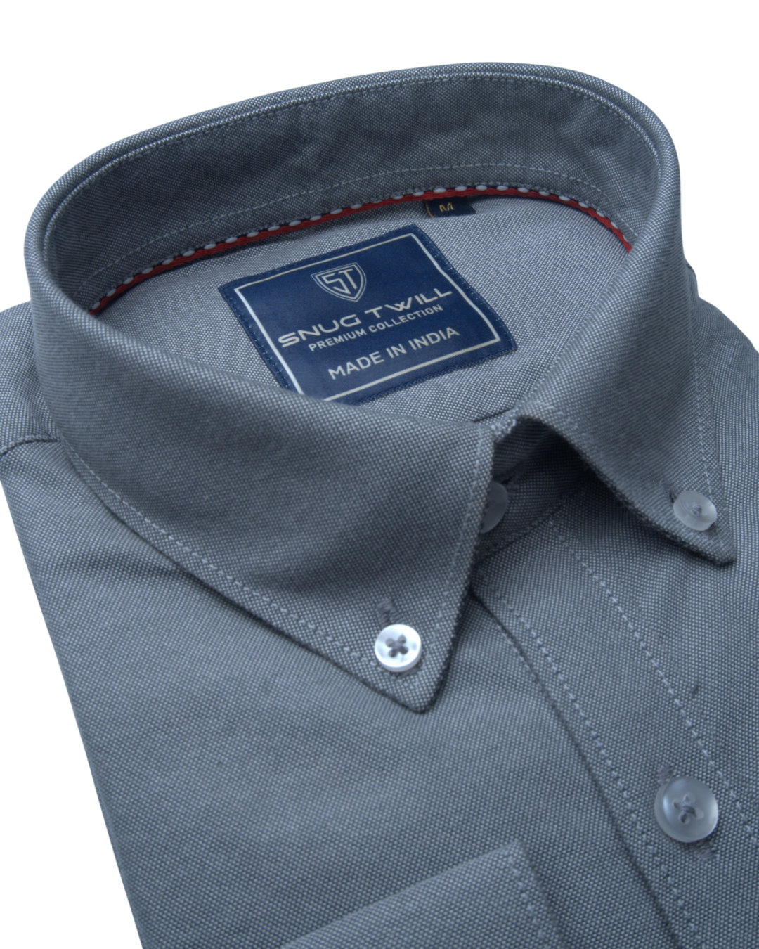 Men's Premium 210 GSM Cotton Shadow Grey Formal Shirt | Heavyweight & Breathable Fabric