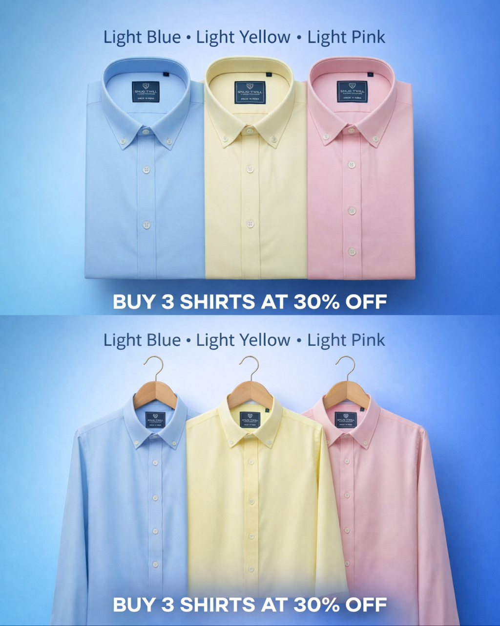 Super saver combo pack of 3 | Plain formal shirts