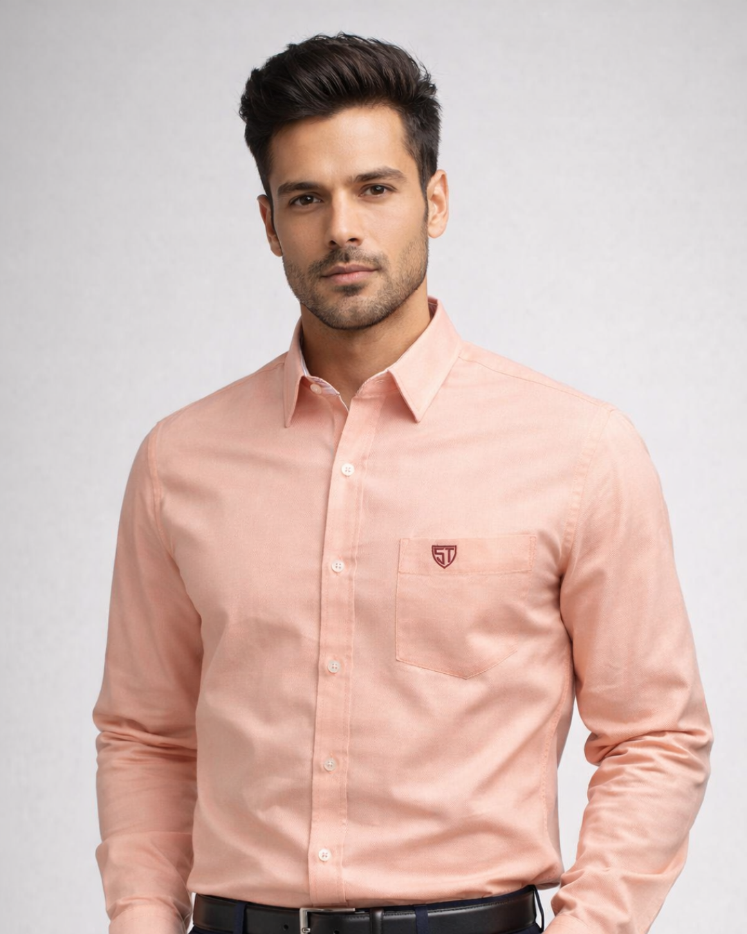 Men’s Heavyweight Peach Cotton Casual Shirt Premium 210 GSM Fabric