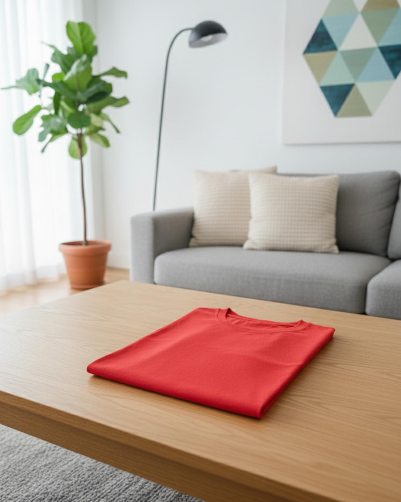 Red Plain T-shirt for men