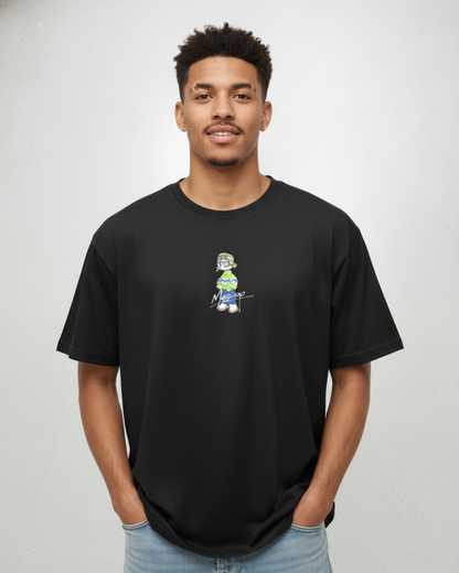 Premium Heavyweight Cotton Oversized T-Shirt 210 GSM Spooky Monsters Graphic Tee
