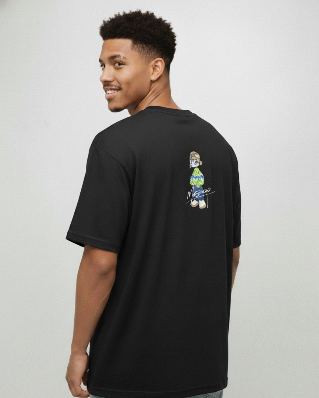 Premium Heavyweight Cotton Oversized T-Shirt 210 GSM Spooky Monsters Graphic Tee