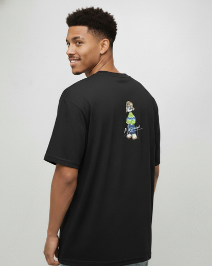 Premium Heavyweight Cotton Oversized T-Shirt 210 GSM Spooky Monsters Graphic Tee