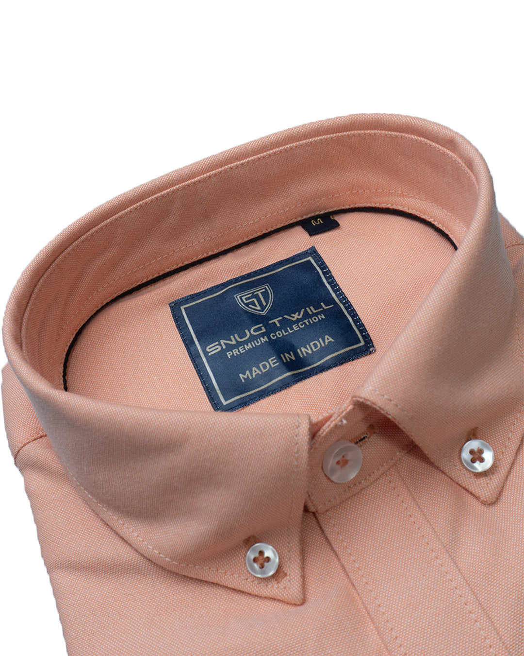 Men's Premium 210 GSM Cotton Peach Orange Formal Shirt | Heavyweight & Breathable Fabric