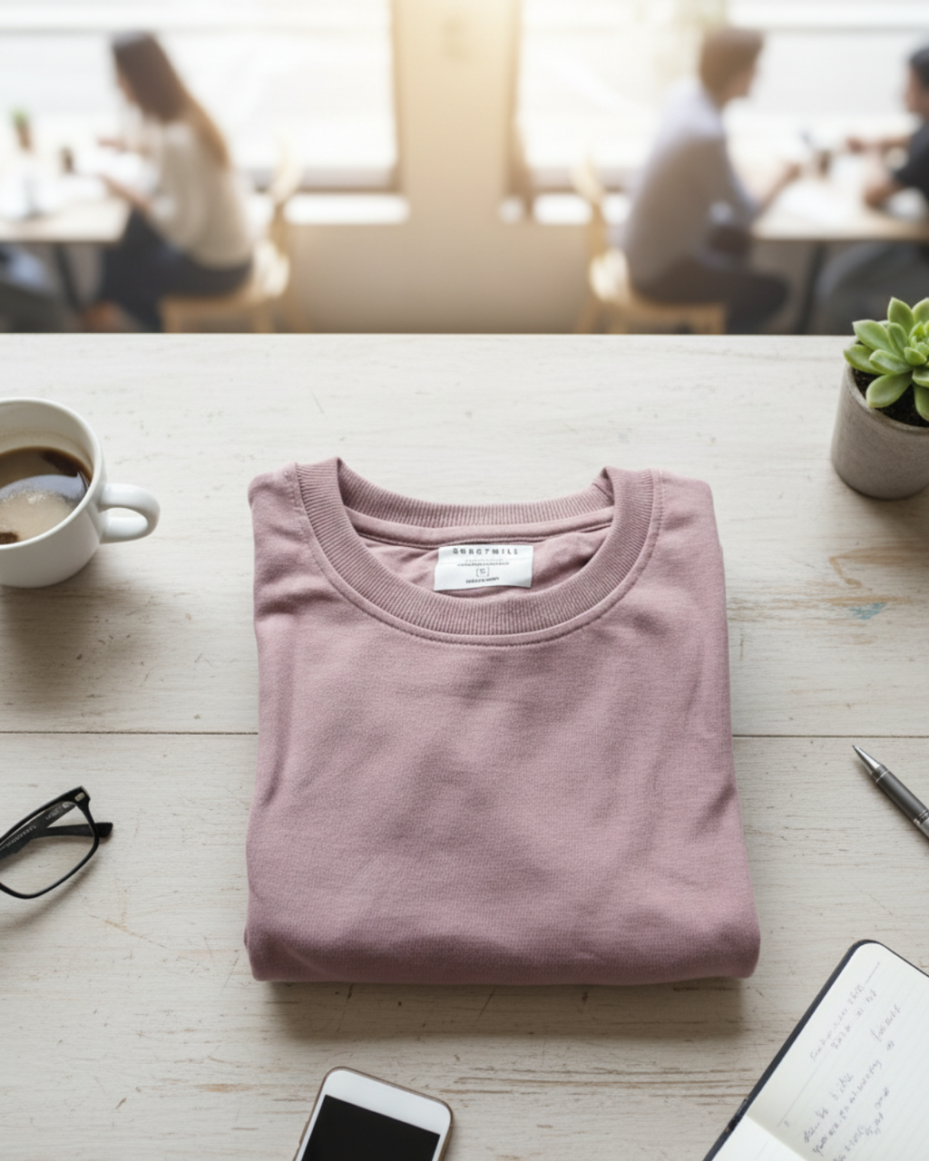 Flower Embroidary  Over-sized T-Shirt