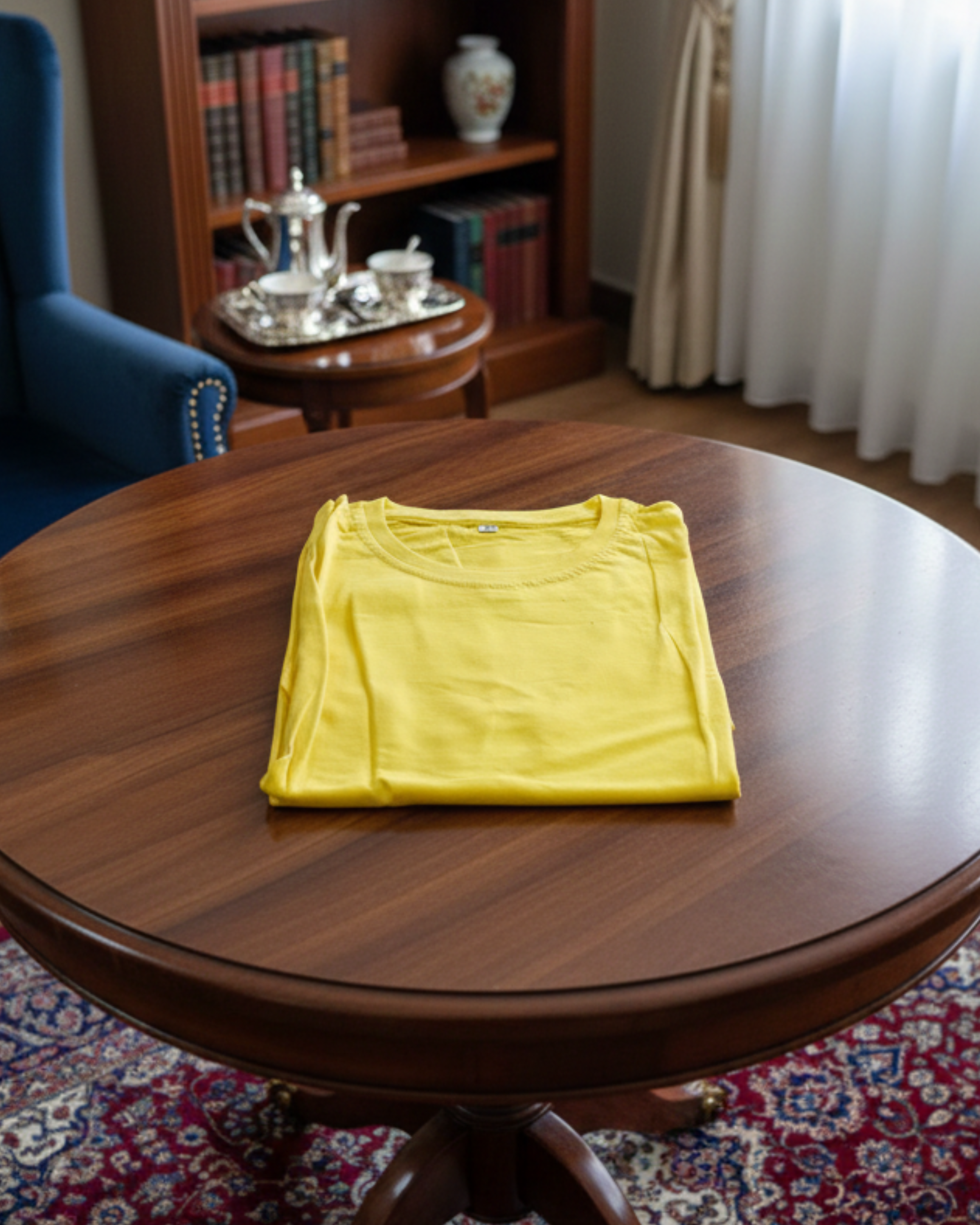 Yellow Plain T-shirt for men