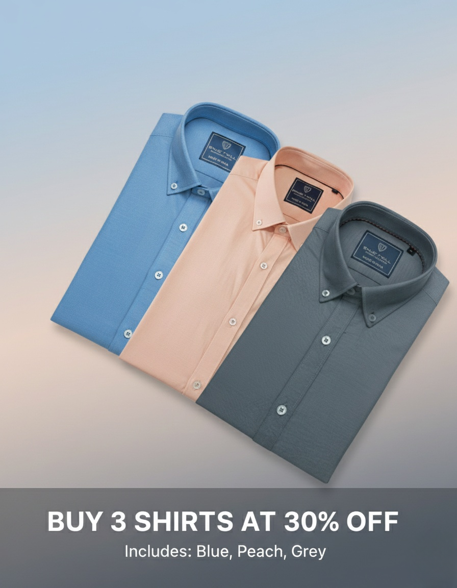 Super saver combo pack of 3 | Plain formal shirts