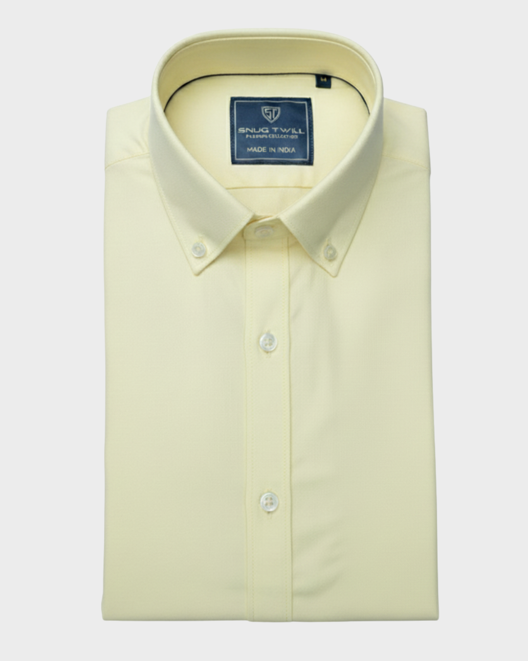 Men's Premium 210 GSM Cotton Lemon Yellow Formal Shirt | Heavyweight & Breathable Fabric